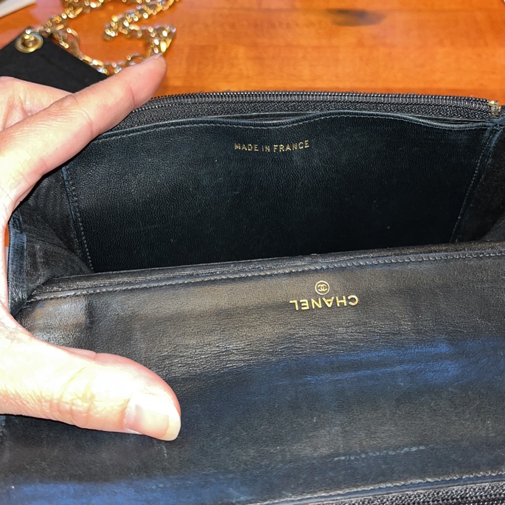 CHANEL Vintage Wallet on Chain Caviar Crossbody Authentic - Picture 12 of 17